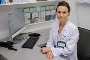 French female doctor with desire of caring for health condition of Vietnamese women
