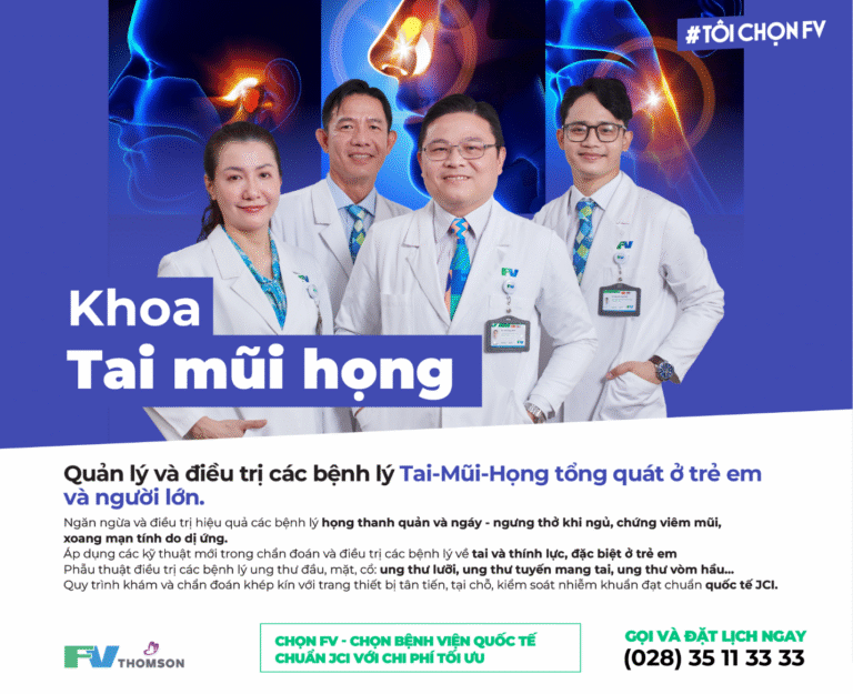 Bệnh viện chuyên khám tai mũi họng, điều trị bệnh viêm tai giữa, viêm xoang, viêm amidan – Khoa Tai mũi họng FV